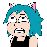 Scared Cringe Sticker