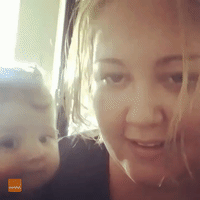 Cute Baby Gets the Hiccups at the Same Time as Her Mom
