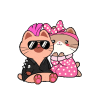 I Love You Hearts Sticker by Silly Kitties