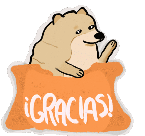 Dog Thanks Sticker by inestampable