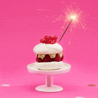 Birthday Cake Pink GIF by Blissim ex Birchbox