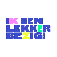 studiokordaat anderhalvemeter lekkerbezigleiden jijbentlekkerbezig ikbenlekkerbezig Sticker