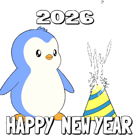 New Year Penguin Sticker by Pudgy Penguins