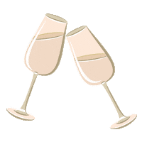 Champagne Sparklingwine Sticker by ESTHETIA