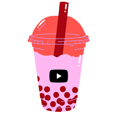 boba tea pink Sticker by YouTube