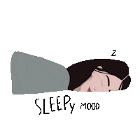 Sleepy Merry Christmas Sticker