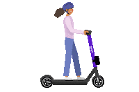 ridebeam purple fast move scooter Sticker