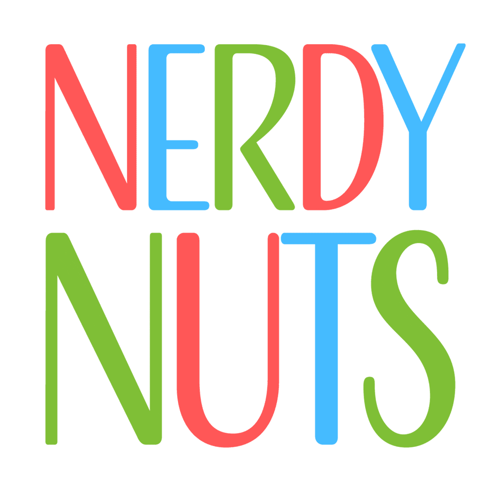 nerdynuts logo time bear nerd Sticker