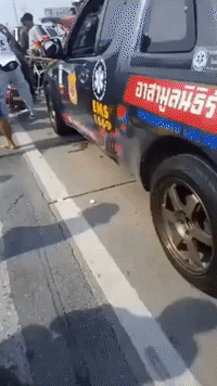 Scores Injured After Bus Crashes on Highway Near Bangkok
