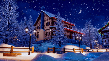 new year snow GIF