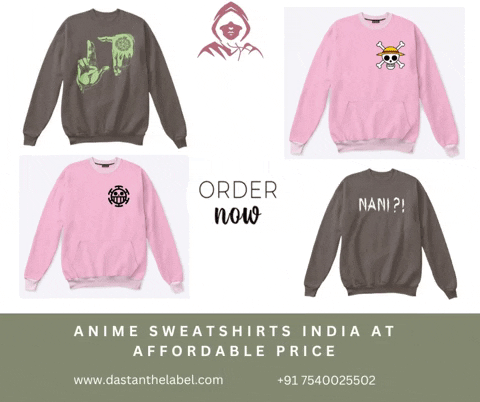 dastanthelabel giphygifmaker giphyattribution anime hoodie anime sweatshirts india GIF