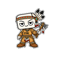 Native American Warrior Sticker by ZTIKIX