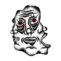 matesovo weird eyes head tell me about it Sticker