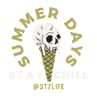 Stay Chill Ice Cream Sticker by STZ