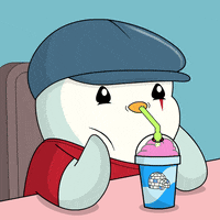 Sipping Ice Cream GIF by Pudgy Penguins