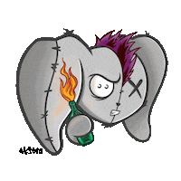 Akima_Stickers sticker punk graffiti fuego Sticker