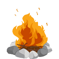 Fire Camping Sticker