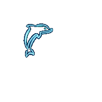 hautestockco summer neon swim dolphin Sticker