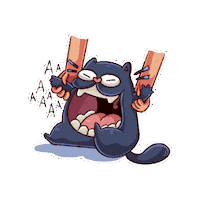 Cat Crying Sticker by Dwarf Factory