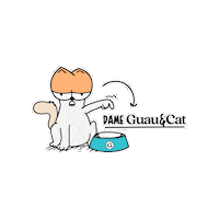 guau_cat gato perro barf nam Sticker