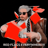 Be Cautious Red Flag GIF