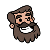 Angry Beard Sticker by Adventure Communist