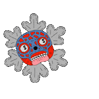 snow zombie Sticker by TV channel 2x2
