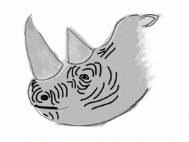 Sad Rhino GIF by Barbara Pozzi