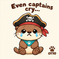 Sad Tears GIF by Otto the Otter by GleeSpace