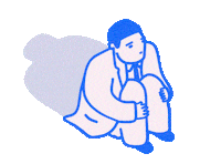 Sad Night Sticker by il Geru GIFs