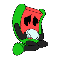 Sad Watermelon Sticker by strangefruitsmusic