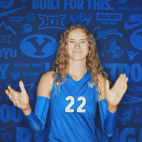 Ncaa Volleyball Go Cougs GIF by BYU Cougars