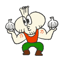 Muscle Garlic Sticker