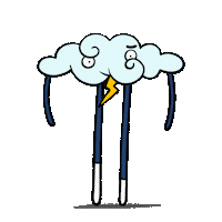saditekin rain monster cloud mony Sticker