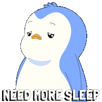 Tired Morning Sticker by Pudgy Penguins
