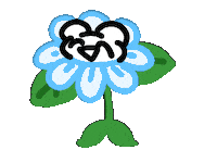 Blue Flower Sticker by Annafish