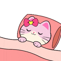 Sleepy Good Night Sticker by Silly Kitties
