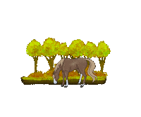 courtleeart horse forest trees seasons Sticker