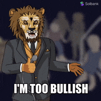 Solbank excited crypto hype lion GIF