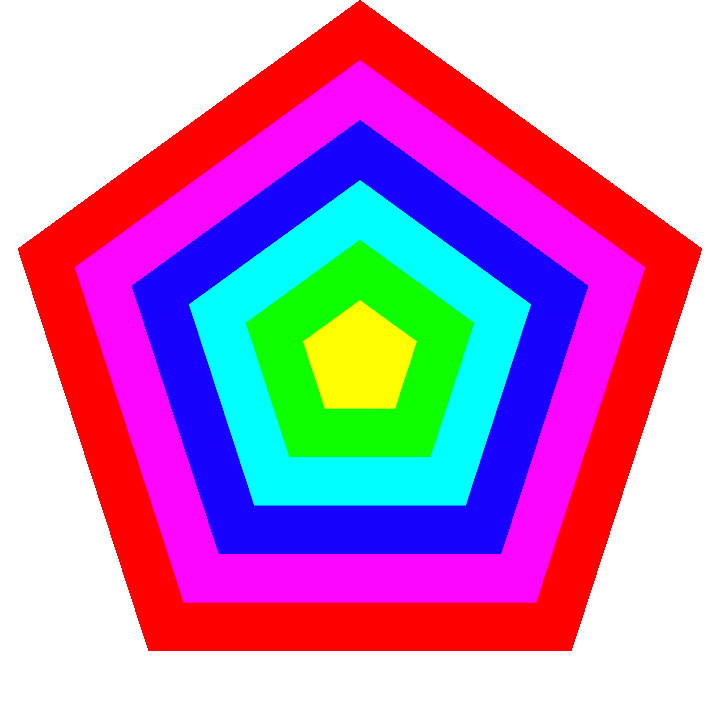 Color Pentagon Sticker