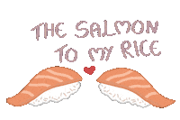 heyhoneycreative sushi salmon Sticker