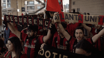 fans scarf GIF by Atlanta United