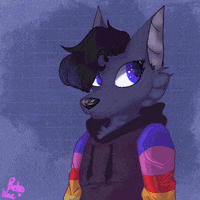 Retrowave_lofi5 wolf ash bat wolf retrowave lofi5 GIF