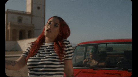 Driving Red Car GIF by Lia Kali