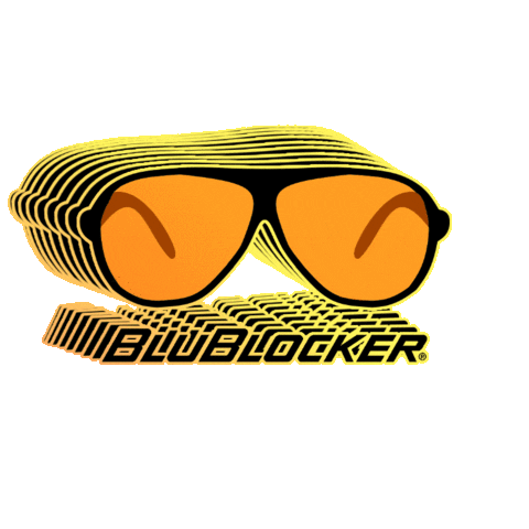 BluBlocker giphygifmaker sunglasses 1980s 1990s Sticker
