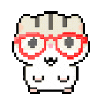 Hamrang pixel hamster 햄스터 안경 Sticker