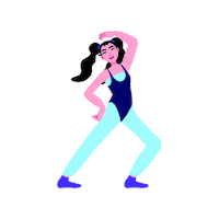 Girl Exercise Sticker