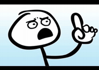 Finger Up Stick Figure GIF