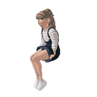 Avatar Sit Sticker by Bel Diniz