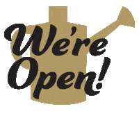 Watering Can We Are Open Sticker by The Watering Can Flower Market